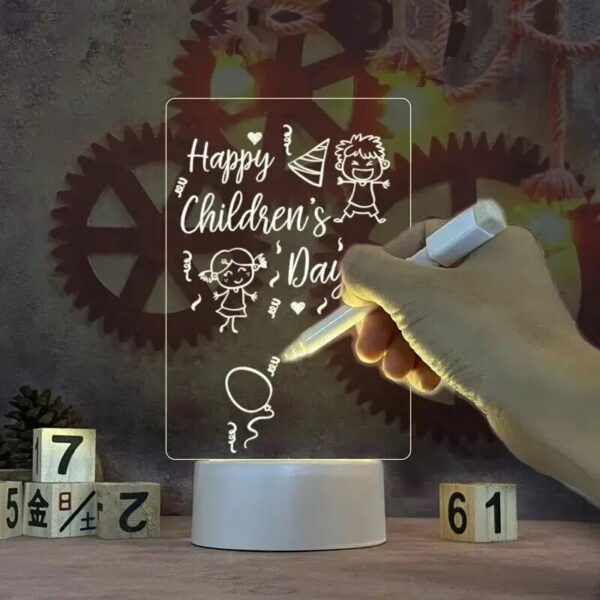 08f9b65bef337a62 Note Creative Led USB Message Board Holiday Light With Pen Gift For Children Girlfriend Decoration Night Lamp