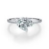 MODIAN Real 925 Sterling Silver Sparkling Water Drop Interweaving Dazzling Clear Pear CZ Finger Rings For Women Fine Jewelry