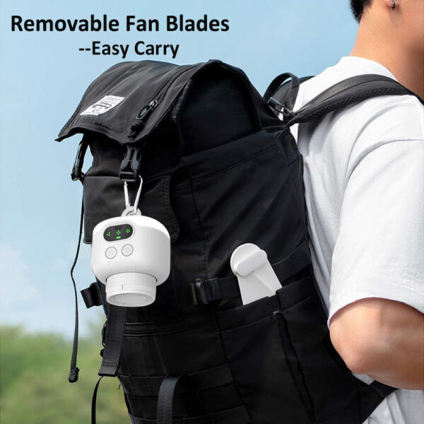 Portable Camping Tent Ceig Canopy 8000mah Rechargeable Wireless Fan Air Circulators with Remote Control Light