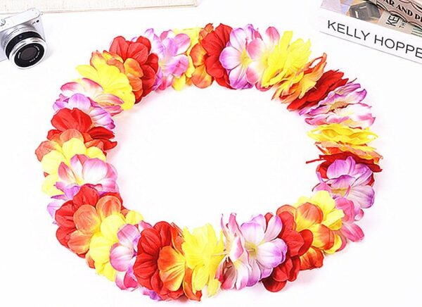 0909dcada136633e Hawaiian Hula Leis Dance Garland Artificial Flowers Neck Loop for Luau Party Costumes (Pink)