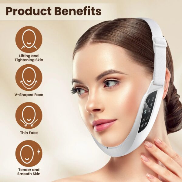 090afe752e8accdb Electric V Face Lifting Beauty Device 6 Modes 8 Levels EMS Micro-current Firming Facial Massager Double Chin Removal Skin Care