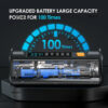 BUVAYE Car Jump Starter Pump Outdoor Power Lamp Portable Air Compressor Multifunctional Tire Iator with EVA Bag