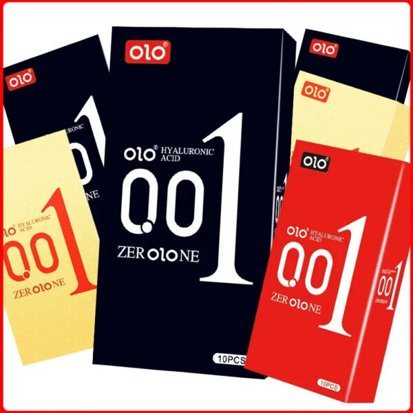 0947e5ccb5fc3e18 OLO 10pcs Hyaluronic Acid Condom 001 Ultra thin Large Particle Condom Adult Sexual Products Full Oil Smooth sex toys Condones