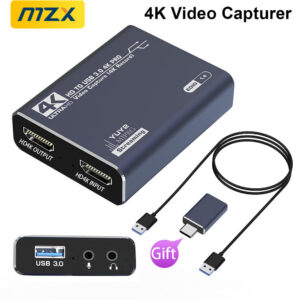 094c2b94b16d62db Video Capturer Card Box HDMI-Compatible 4K 60Hz 30Hz USB 3.0 1080P 60fps 30fps Grabber Live OBS Capturing Game Capture Recorder