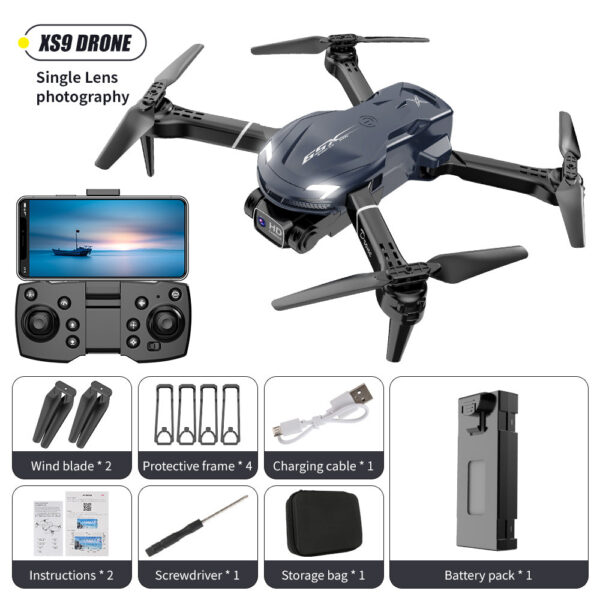 New Xs9 Mini Drone 4K HD Dual Camera One Click Return Dron Optical Flow Position RC Aerial Photography Foldable Quadcopter Toys