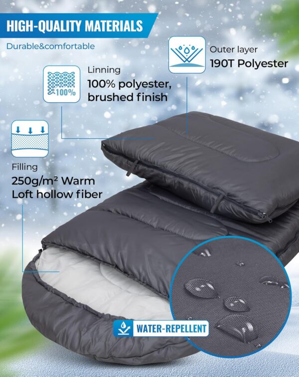 0956fa6e49bc9258 KingCamp Sleeping Bag 3 Season- Lightweight Waterproof Camping Sleeping Bag Indoor & Outdoor Use for Adults Kids for Hiking Backpacking and Camping with Compression Sack