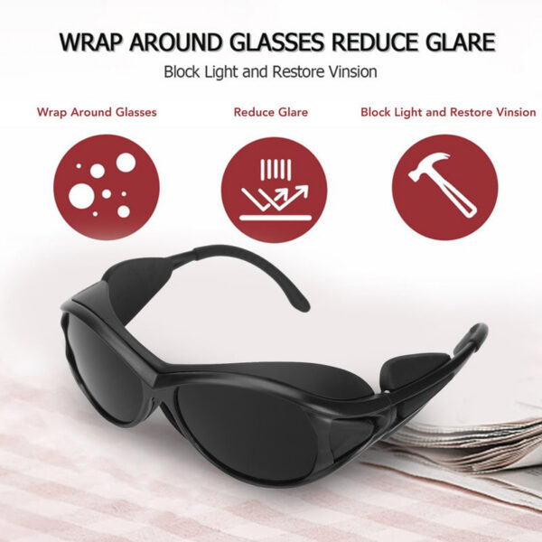 Red LED Infrared Light Protective Eyes Protection for Tanning Goggles UV Blocking IPL Laser Safety Glasses