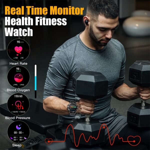 096304561dddeb59 MELANDA Steel 1.39" Bluetooth Call Smart Watch Men Sports Fiess Tracker Watches IP67 Waterproof Smartwatch for Android IOS K52