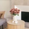 Artificial Rose Flower Dusty Rose Flower Silk Flowers 12 pcs with Long Stem Silk Roses Bouquet for Wedding Bridal Shower Party Home Decoration