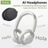 HTC HP06 Bluetooth V6.0 Wireless Open-Ear Headphones Foldable Punchy Bass Headset for PC Laptop phone TV lightweight Hollow Airy
