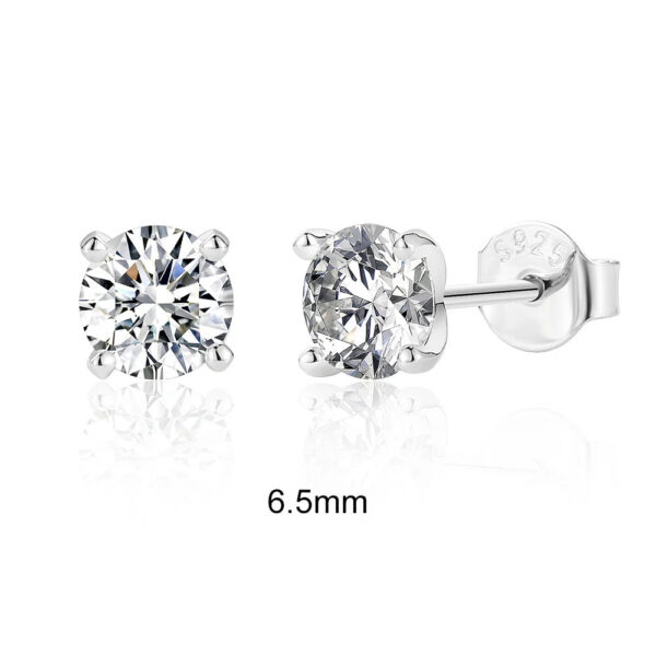 CANNER 0.5-1.2 Carat D Color Moissanite Ear Stud Earrings For Women 925 Sterling Silver Sparkling Piercing Earring Fine Jewelry