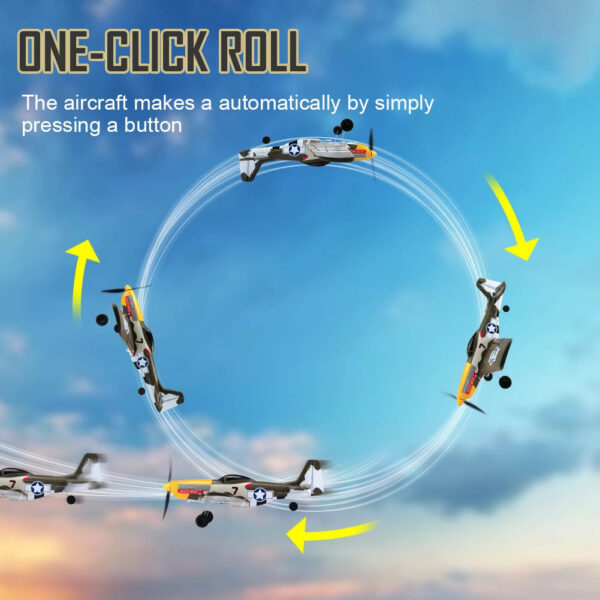 0998172e35dbe66c RC Plane P51 Mustang 2.4G Radio EPP Foam 4CH 6 Axis 410MM Wingspan RC Fighter One Key Aerobatic RTF Aircraft Toys