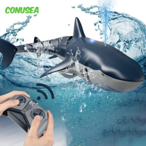099da4621bcb4acc Smart Rc Shark whale Spray Water Toy Remote Controlled Boat ship Submarine Robots Fish Electric Toys for Kids Boys baby Children