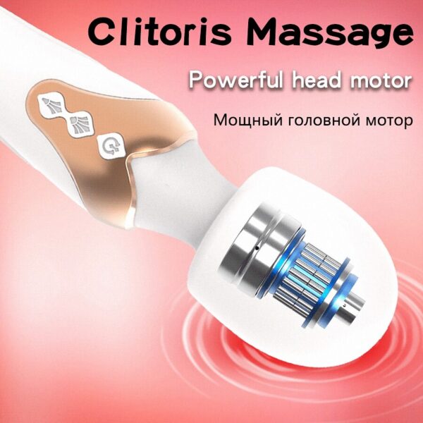 Double Head Powerful Clit Vibrators for Women AV Magic Wand Massager Dildo G Spot Orgasm Clitoris Stimulator Masturbator