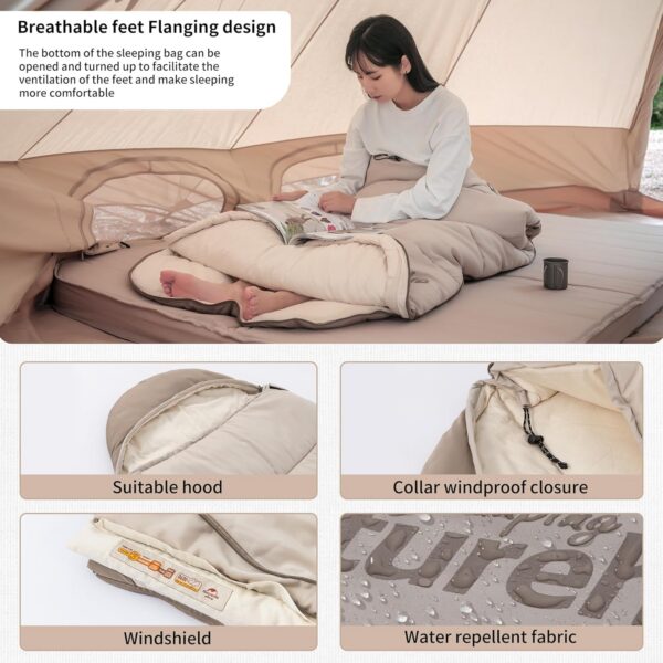 09c325b1d6bcd513 Naturehike Lightweight Mummy Sleeping Bag for Adults - Warm Cotton, Spliceable, Perfect for Outdoor Camping & Hiking