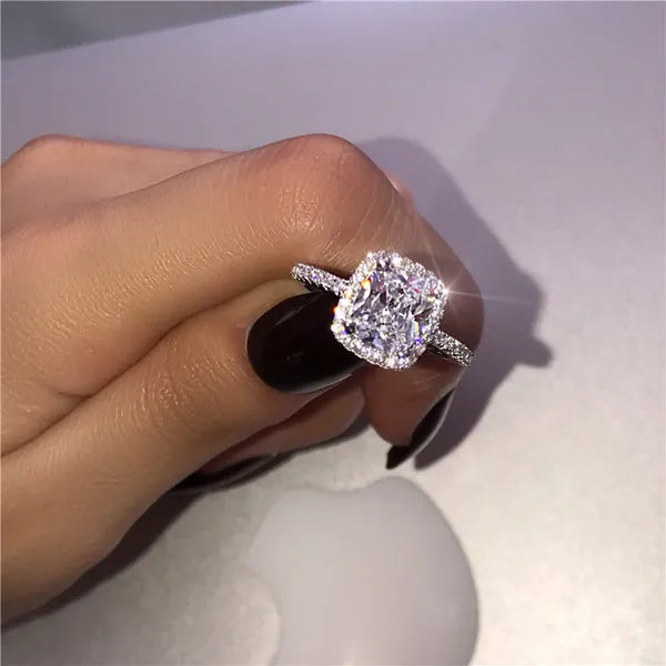 09cacbb3fe249c75 choucong Promise Ring sterling Sier Cushion cut 3ct Diamond Engagement Wedding Band Rings For Women men Jewelry