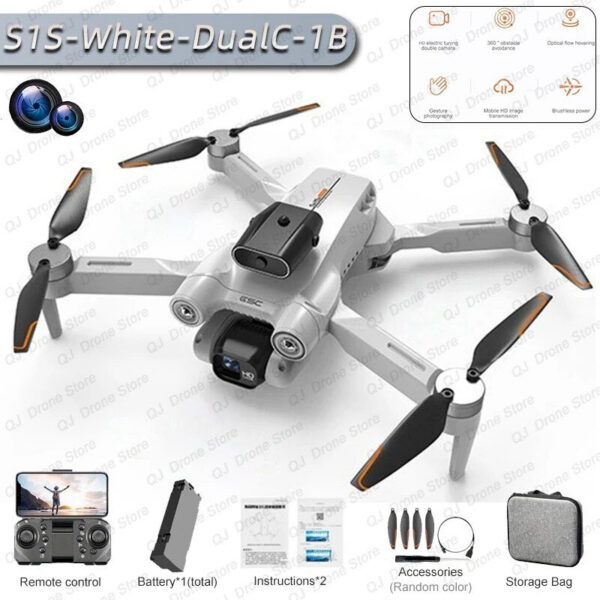 09cfe3f279149328 S1S Drone 5G Wifi 4K Professional 8K HD Camera Brushless 360° Obstacle Avoidance Optical Flow RC Foldable Quadcopter Toys Gifts
