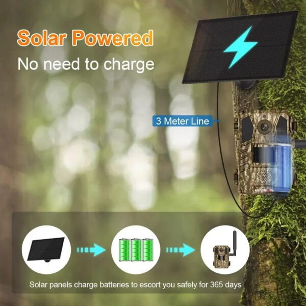 09d2e66dbb2975aa LS VISION Solar Hunting Trail Camera 14MP 4G SIM Card IP66 Waterproof 20M PIR Motion Detection Wildlife Camera IR Night Vision