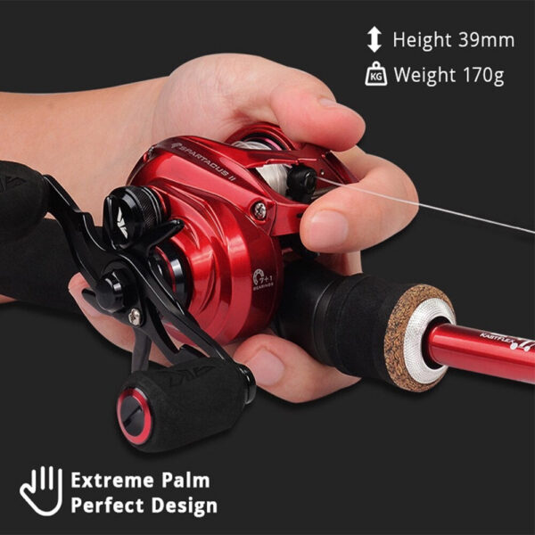 09e2aeb7d2c71c23 KastKing Spartacus II Red Color Baitcasting Reel 8KG Max Drag 7+1 High Speed Gear Ratio Fishing Coil