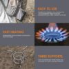 Lixada Spirit Burner,Alcohol Stove Burner Portable Outdoor Mini Spirit Stove for Hiking BBQ Cooking Picnic Camping Survival