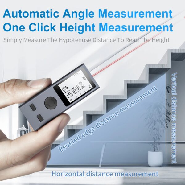 09e956f719249c18 Laser Distance Meter Multifunctional Portable Measuring Device Metal Housing Mini Size Rangefinder Measurement