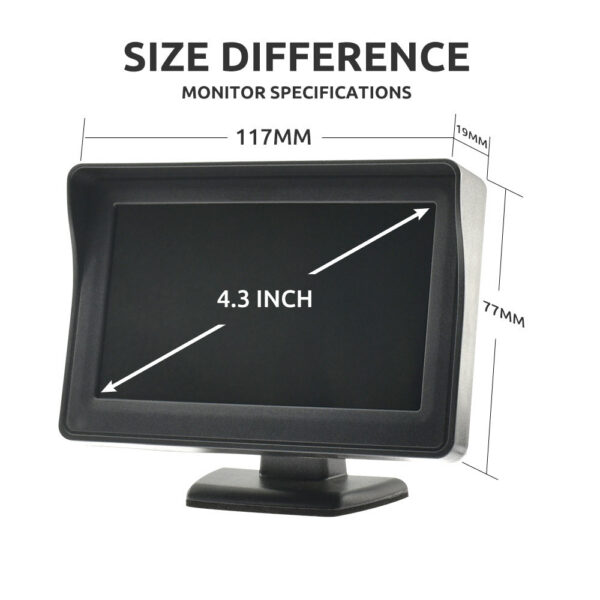 BINWEI 4.3 Inch Car Monitor Easy To Install High-definition Reversing Image Universal hine Screen Display for Camera