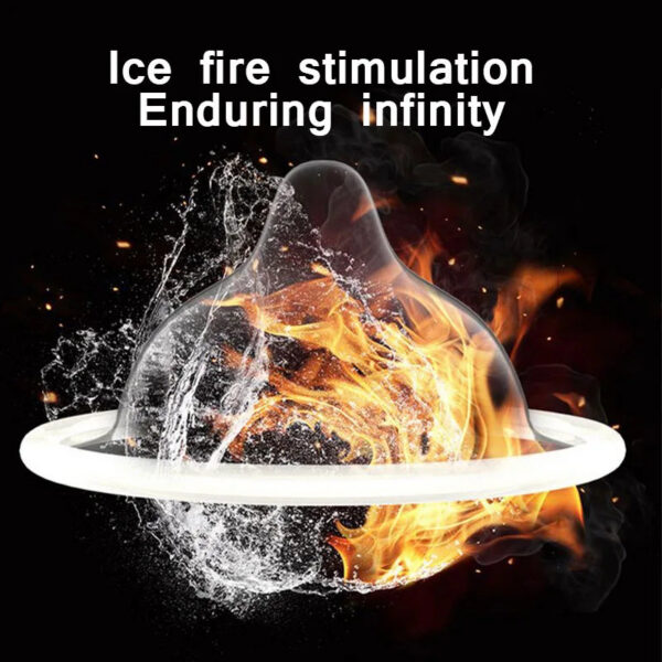09f0a1fd7abc7801 Delay Ejaculation Condom For Men Ice Fire Sensitive 0.001 Ultra Thin Latex Rubber Condoms Mens Penis Sleeve adults Sexulaes Toys