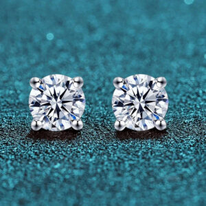 09fea3d4a7657954 Real 0.1-2CT Test Passed Moissanite Diamond Studs Earrings for Women S925 Silver Platinum Plated Bride Wedding GRA Fine Jewelry