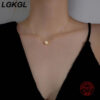 09ffe0d72052f1dd LGKGL Real Sterling Sier Sweet Star Heart Pendant Necklace For Women Wedding Statement Fine Jewelry