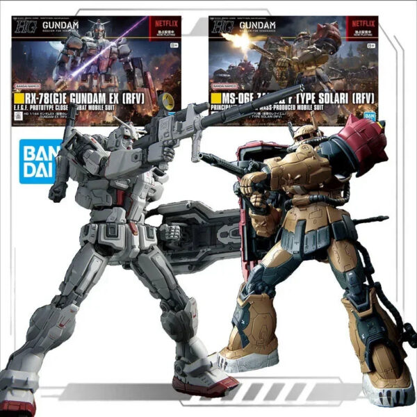 Bandai Original Model Kit HG GUNDAM 1/144 Requiem for Vengeance ZAKU EX Anime Action Figure Assembly Model Toy for Boys
