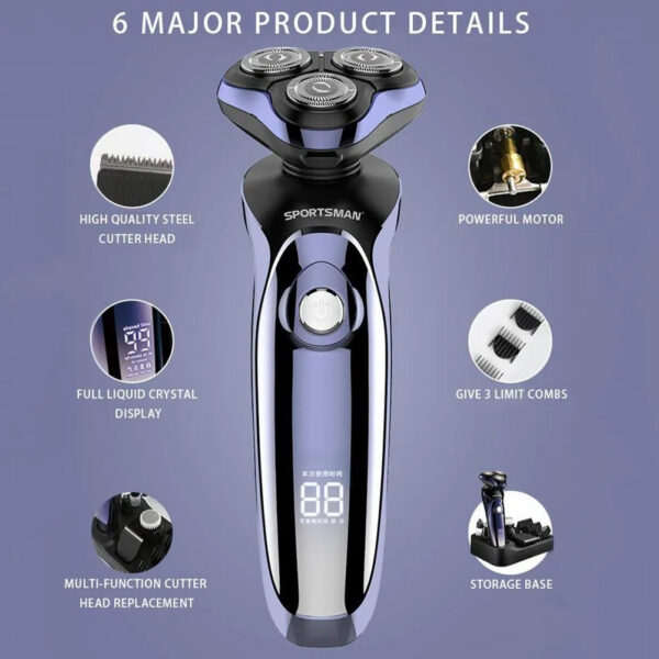 0a31e7ebcb2666d6 Trimmer Rechargeable Razor For Men Shaving hine Surker Rscx9588-04 Men'S 4D Shaver 4 In 1 Beard Face Care Electric