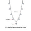 Serenity Day 1.1cttw D Color 4mm 5mm Full Moissanite Pendant Necklace For Women S Sier GRA Certificate Diamond Fine Jewelry