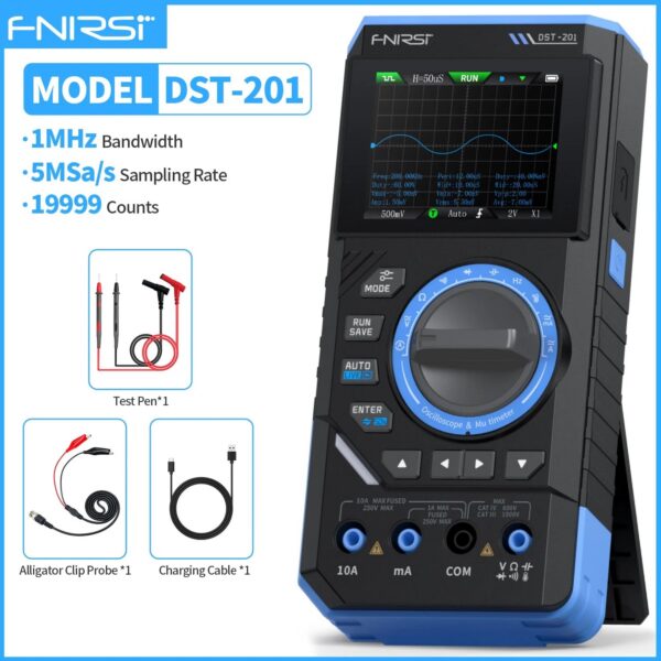 FNIRSI DST-210 and DST-201 3IN1 Digital Multimeter Oscilloscope Signal Source 19999 Counts 10MHz/1MHz Portable Electrician Tool