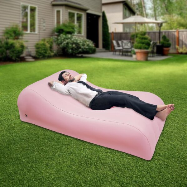 Inflatable Couch, BBL Blow Up Mattress,Foldable Inflatable Couch with Electric Pump Portable Blow Up Mattress for Outdoor Camping, Beach Vacations & Parties