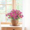 0a692780fdb9e1eb Grunyia 10 Bundles Artificial Flowers Outdoor UV Resistant Fake Flowers No Fade Faux Plants Garden Porch Window Box Decorating (White)
