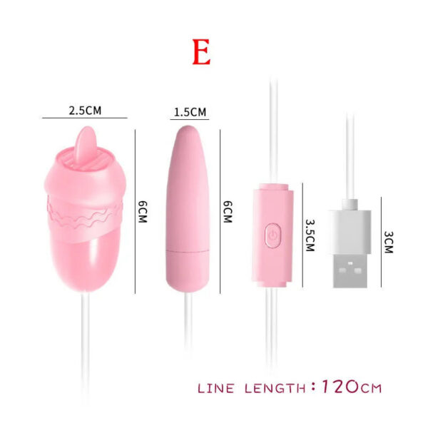 0a6a2af38f46513a Electric female masturbation clitoral stimulation vibration double jump egg with tongue licking function G-spot orgasmic sex toy