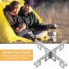 0a6f68a3ebf28d67 KLYNGTSK 2 PCS Alcohol Stove Cross Stand Stainless Steel Pot Stand Portable Alcohol Stove Rack Shelf Alcohol Stove Stand for Camping Hiking Backpacking Outdoor Activities (9.6 * 2.9cm)