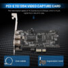 PCI-E PCI Express FireWire Card, IEEE 1394 Controller Card with Firewire Cable, for Video, Audio