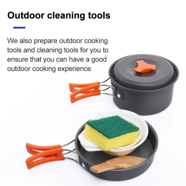 0a798fe816b01122 Widesea Camping Tableware Outdoor Cookware Set Pots Tourist Dishes Bowler Kitchen Equipment Gear Utensils Hiking Picnic Travel