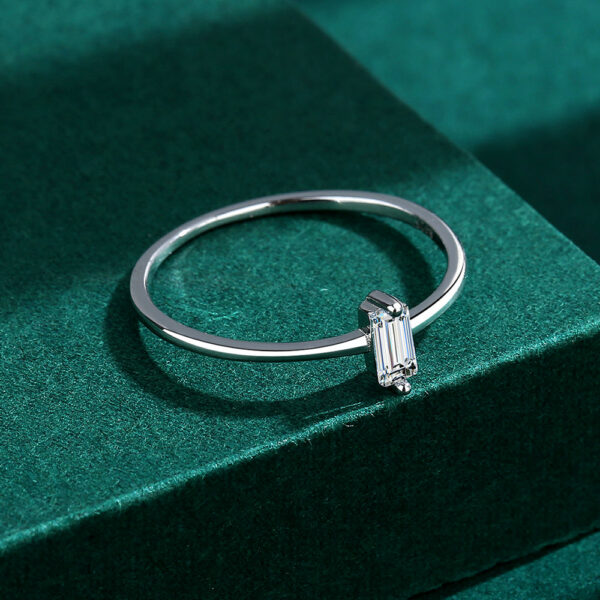 0a84e450e1ea8a36 2024 NEW Exquisite Rectangle Rings for Women Diamond Cubic Zircon Pure Sterling Sier Fine Party Birthday Gifts Jewelry
