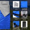 TANGZON 220x150cm Double Sleeping Bag, Extra Large Converts into 2 Waterproof Lightweight Camping Bags with 2 Pillows and Carrying Bag for Outdoor Hiking Backpacking Traveling
