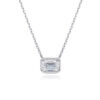 KNOBSPIN 10ct Emerald Cut Moissanite Pendant Lab Diamonds with GRA Certificates s Sterling Sier Wedding Necklaces for women