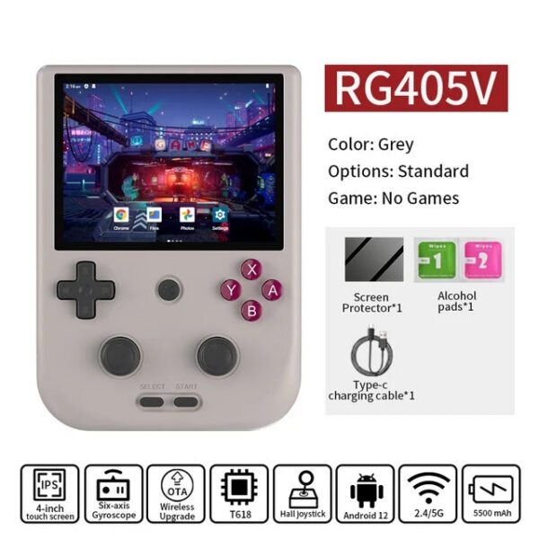 0a9d849b6311768e ANBERNIC RG405V Video Handheld Console 4" IPS HD Touch Screen Android 12 System T618 64-bit Wifi Portable Retro Game Player