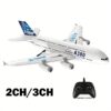 A380 Airplane Airbus RC Airplane Foam Toys 2.4G Glide Fixed Wing RTF Plane Outdoor Toys Drone Modle Easy Fly Children Gift