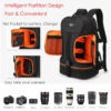 Large Capacity Outdoor DSLR Camera Backpack Waterproof Oxford Cloth 15.6 Inch Laptop Compatible with Canon Nikon