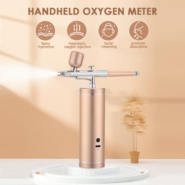 0ace8d216c2a2d1f 0.3mm Water Oxygen Facial hine Airbrush Mini Air Compressor Gun for Painting Tattoo Makeup Spray Face Steam Beauty Apparatus
