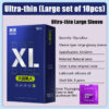 Hyaluronic Acid Condom Ultra Thin Large Size 54mm Penis Sleeves10pcs Wolf Tooth Pellet Condom Delay for Men Safer Sex Toy