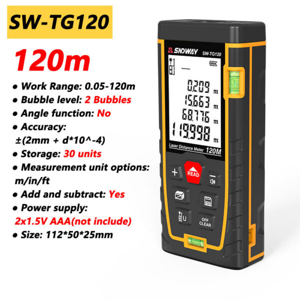0b03e20e29bc2864 Pofessional Laser Distance Meter 50m 70m 100m 120m Rangefinder High Accuracy Digital Range Finder Build Measure Device