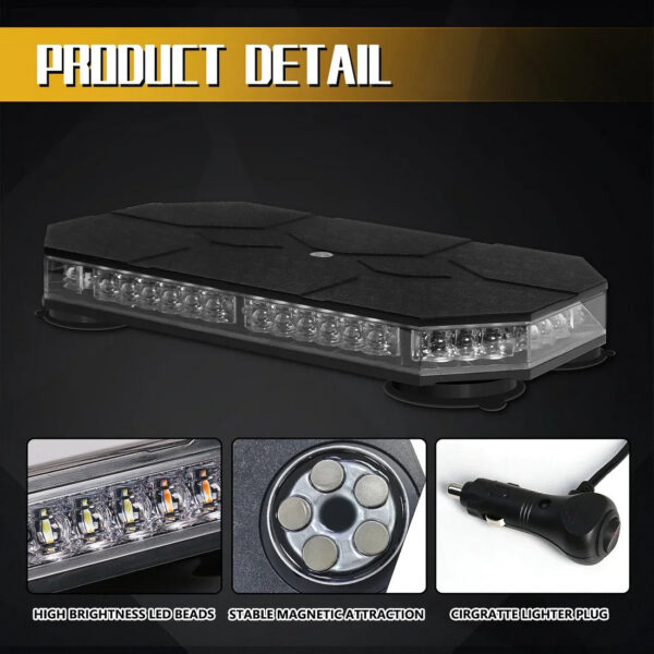 0b27c1b37fb2df2f Car Warning Lamp 42 LED Roof Top Strobe With Controller For Truck Ambulance Snow Plow Magnetic Mount Emergency Safety Lights