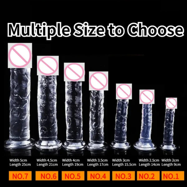 0b2fe0da5aeb7693 7 Size Realistic Dildo Jelly Penis Suction Cup Dildo Big Dick Female Masturbator Clitoral Stimulator Lesbian Sex Toys For Women